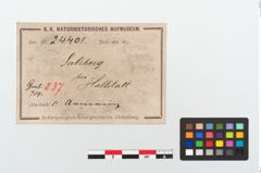 Etikett zu Bronzearmreif (NHMW-PRAE-024401)